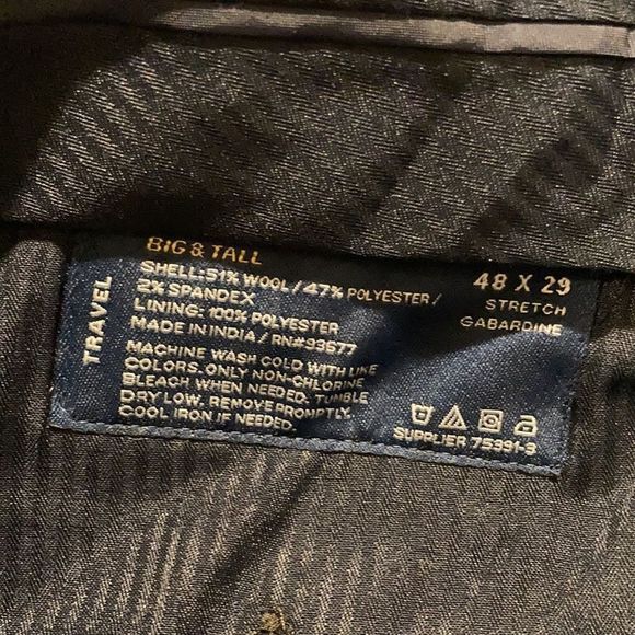 Stafford Blue suit Pants Size 48 NWT - Picture 7 of 7